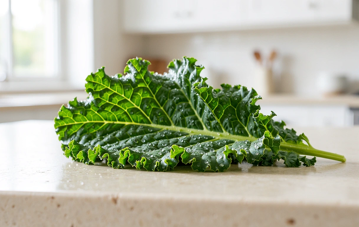 Fresh organic kale representing nutrient density